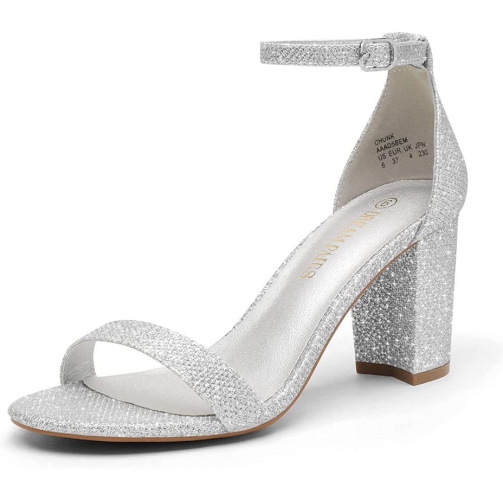 Women's Chunk Low Heel Pump Sandals
